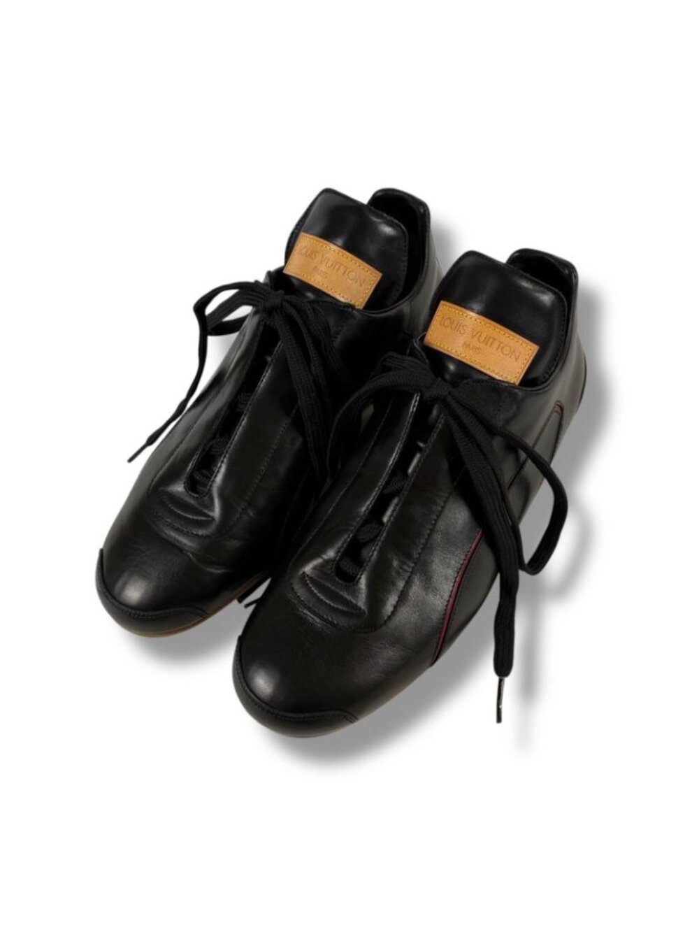 ★SOLD★ Louis Vuitton Leather Sneakers Black Football Soccer Shoes 5 - Picture 3 of 15